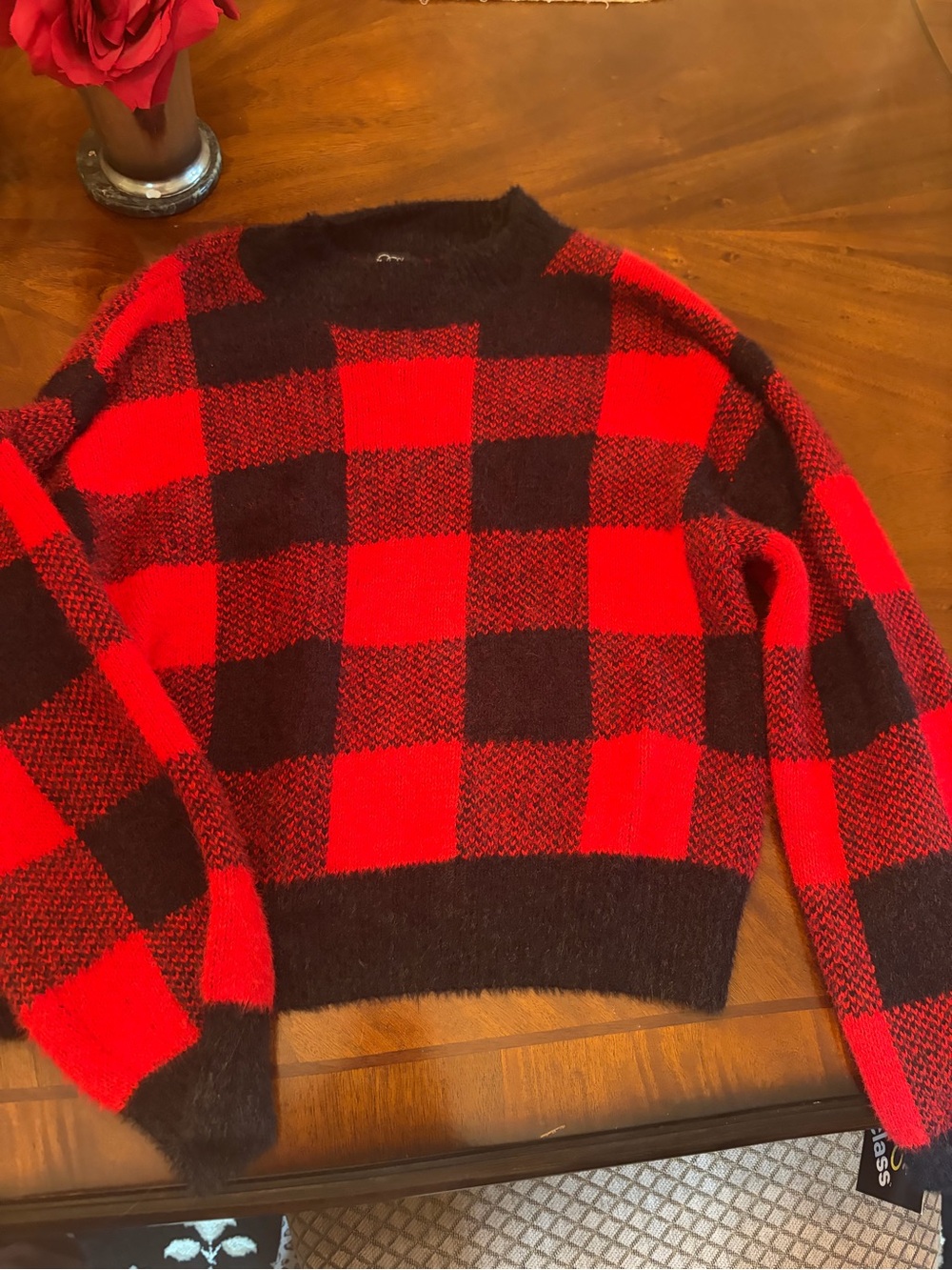 art class Red and Black Buffalo Plaid Crewneck Sweater

kids extra large